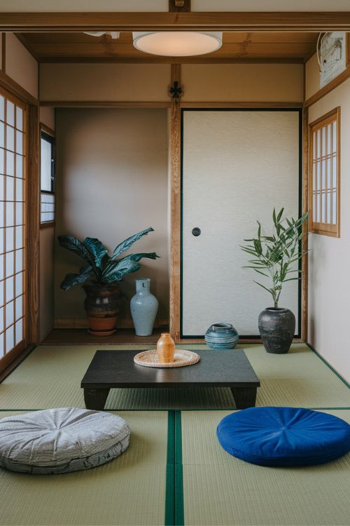 15 Zen-Inspired Ideas for Your Japanese Tiny House Living Room Low-Profile Furniture