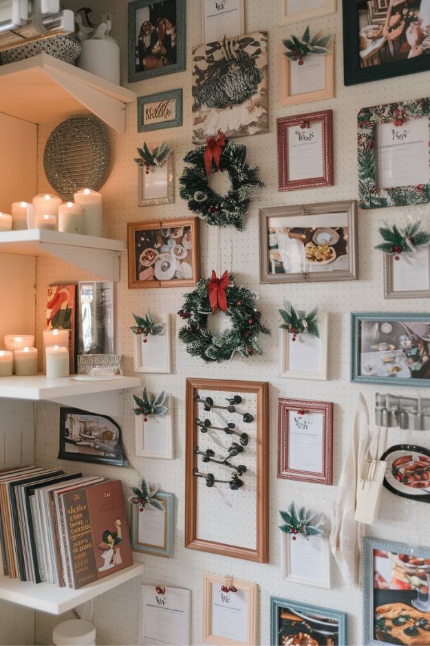 Holiday Recipe Gallery Wall 20 Tiny House Kitchen Ideas for Christmas