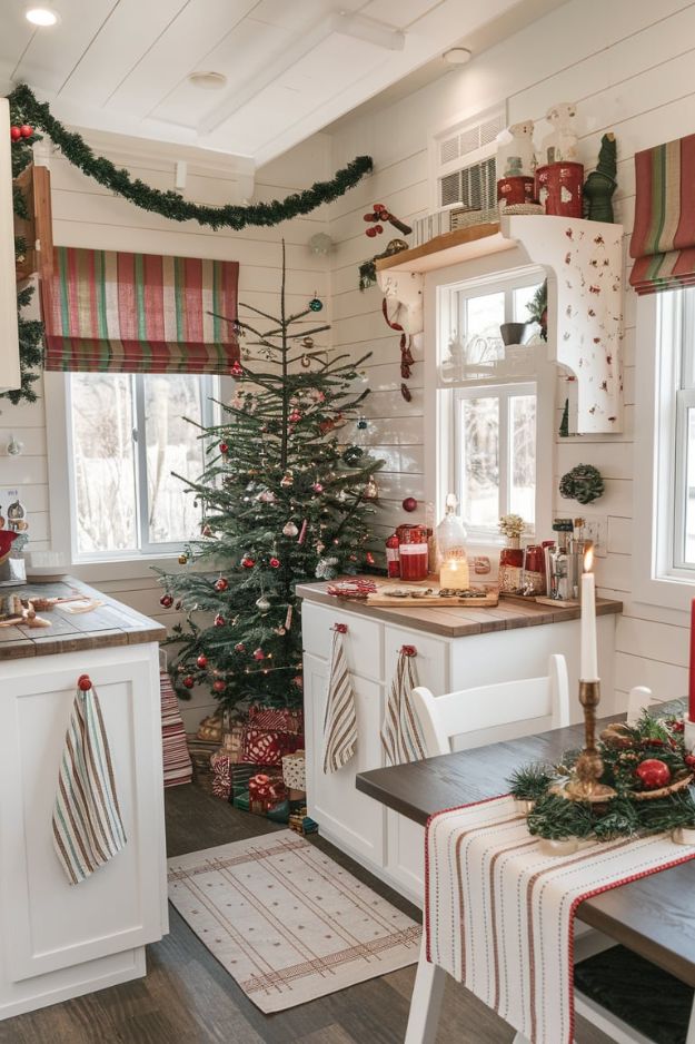 Multi-Functional Holiday Textiles tiny house kitchen for christmas