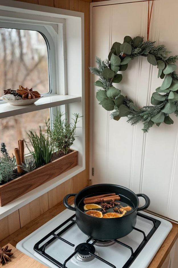 Scent-sational Holiday Atmosphere tiny House Kitchen