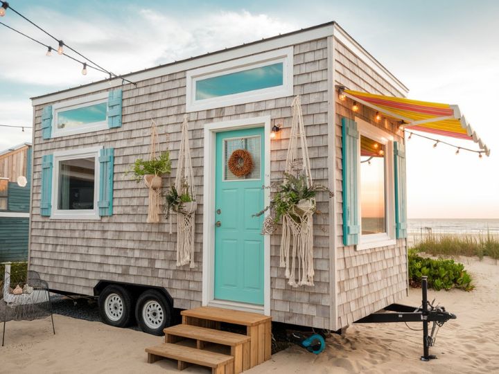 Bohemian Beach House Captivating Tiny House Exterior Aesthetic Ideas 
