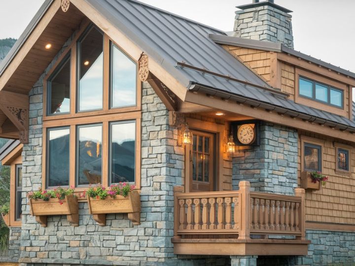 Mountainside Chalet Captivating Tiny House Exterior Aesthetic Ideas 