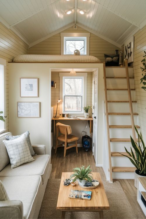 The Murphy Office Tiny House Living Room Under Loft Ideas to Maximize Your Space