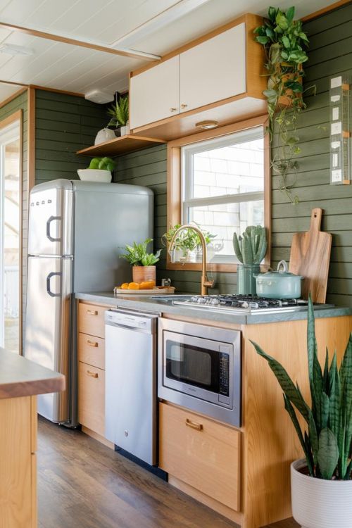 Bamboo Cabinetry Tiny House Kitchen Green Ideas: Eco-Friendly Living Space