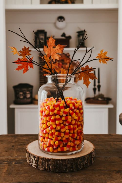 Candy Corn Vase Filler Creative Halloween Decorations Indoor for Your Tiny House Living Room