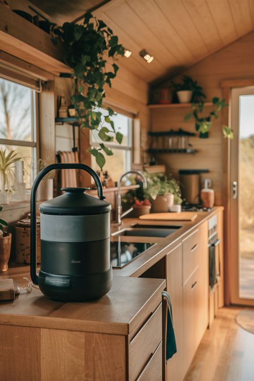 Composting System Tiny House Kitchen Green Ideas: Eco-Friendly Living Space