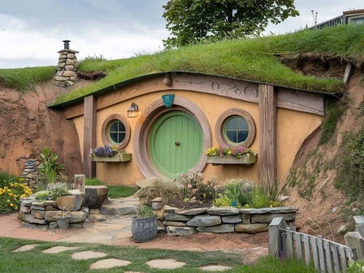 Hobbit Hole Haven Tiny House Exterior Aesthetic Ideas