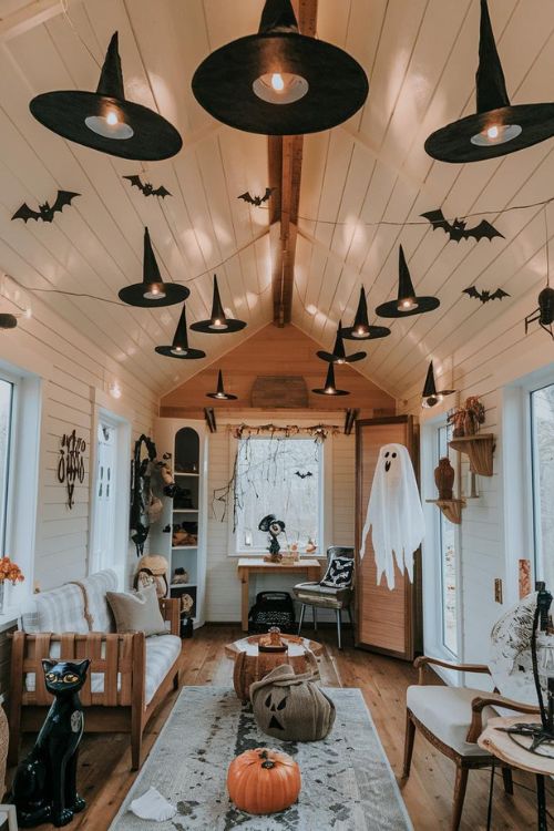 Hanging Bat Mobile Halloween Decorations Indoor for Your Tiny House Living Room