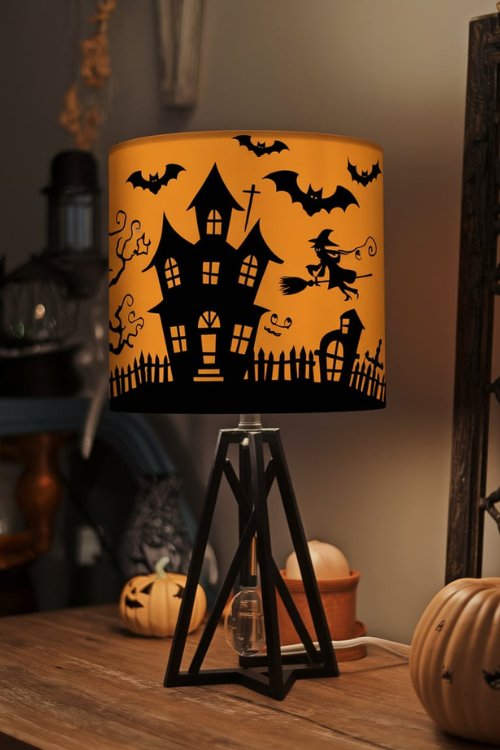 Halloween Themed Lamp Shade Creative Halloween Decorations Indoor for Your Tiny House Living Room