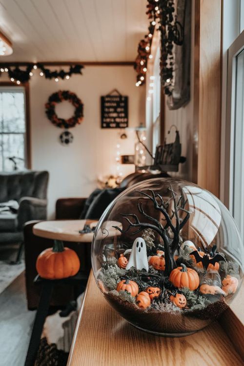 Halloween Themed Terrarium Creative Halloween Decorations Indoor for Your Tiny House Living Room