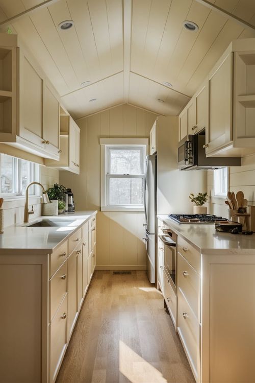 Low-VOC Paint Tiny House Kitchen Green Ideas: Eco-Friendly Living Space