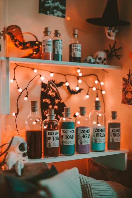 Potion Bottle Collection Creative Halloween Decorations Indoor for Your Tiny House Living Room