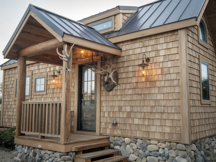 Rustic Cabin Charm Tiny House Exterior Aesthetic Ideas