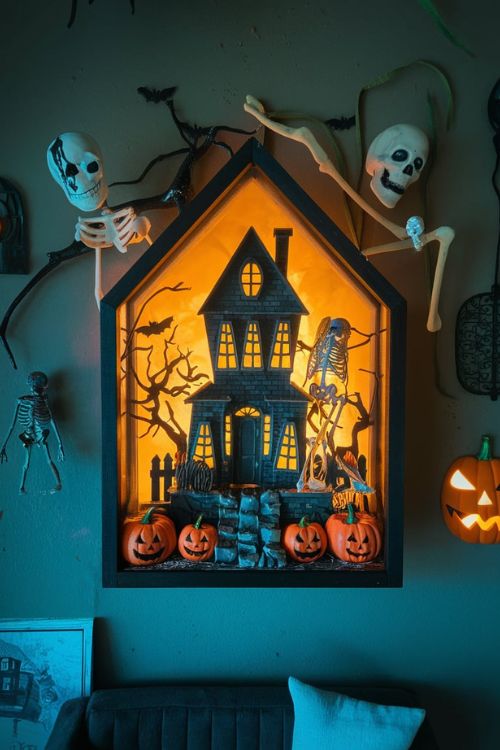 Spooky Shadow Box Creative Halloween Decorations Indoor for Your Tiny House Living Room