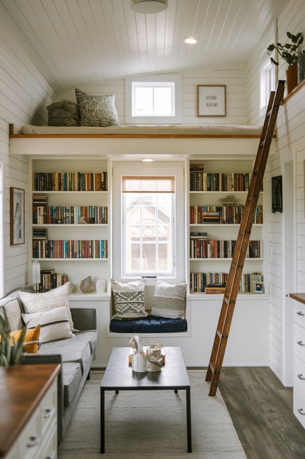 The Cozy Reading Nook Tiny House Living Room Under Loft Ideas