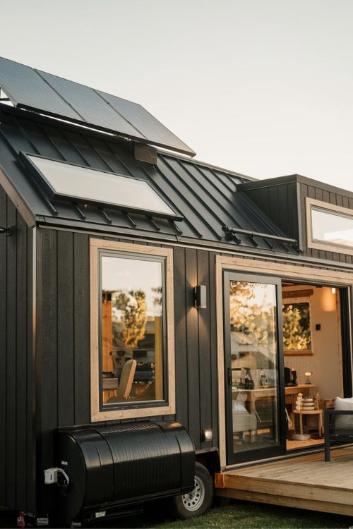 Black Off-Grid Ready Design Tiny House Exterior Designs You Need to See Modern Minimalism Meets Nature