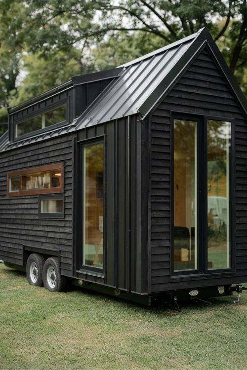 Mixed Material Black Exterior Tiny House Exterior Designs You Need to See Modern Minimalism Meets Nature