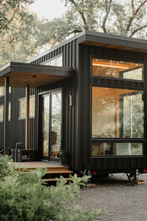 Scandinavian-Inspired Black Exterior Tiny House Exterior Designs You Need to See Modern Minimalism Meets Nature