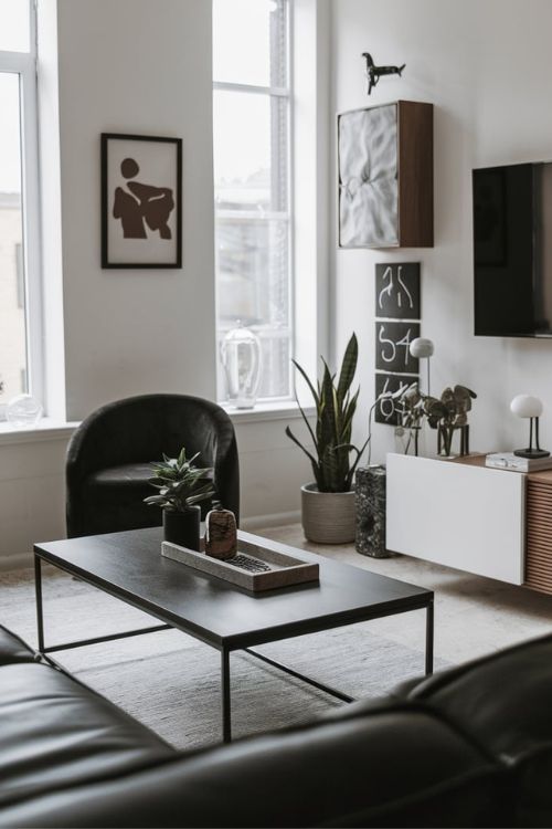 Minimalist Black Coffee Table Modern Black Tiny Living Rooms You Can’t Miss