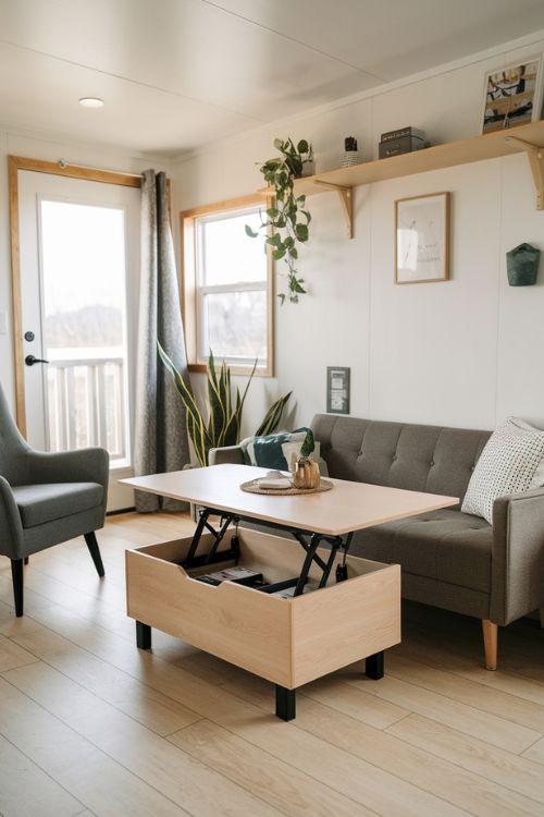 Convertible Coffee Tables Modern Tiny House Living Room