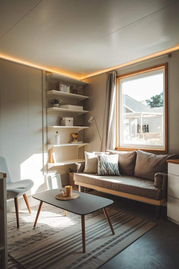 Innovative Lighting Solutions Genius Modern Tiny House Living Room Ideas