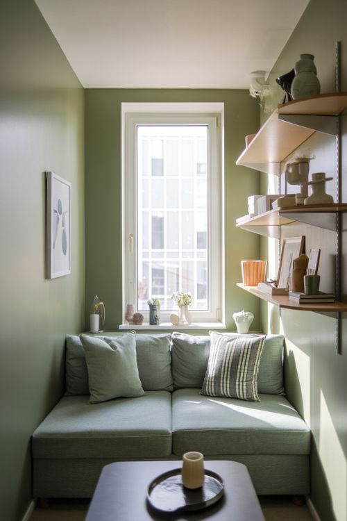 Sustainable Green Wallpaper Green Tiny House Living Room Ideas