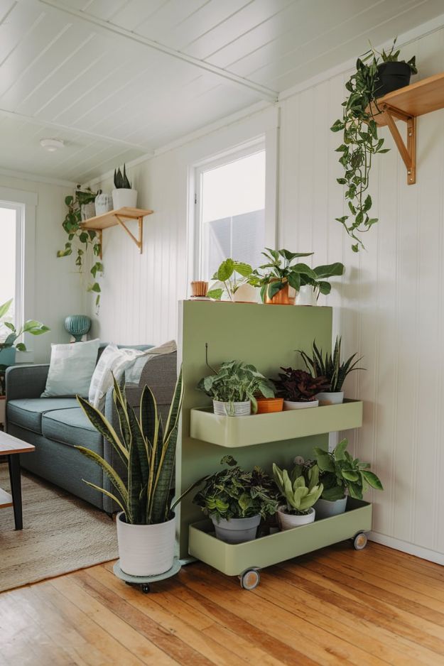 Green Room Divider Inspiring Green Tiny House Living Room Ideas