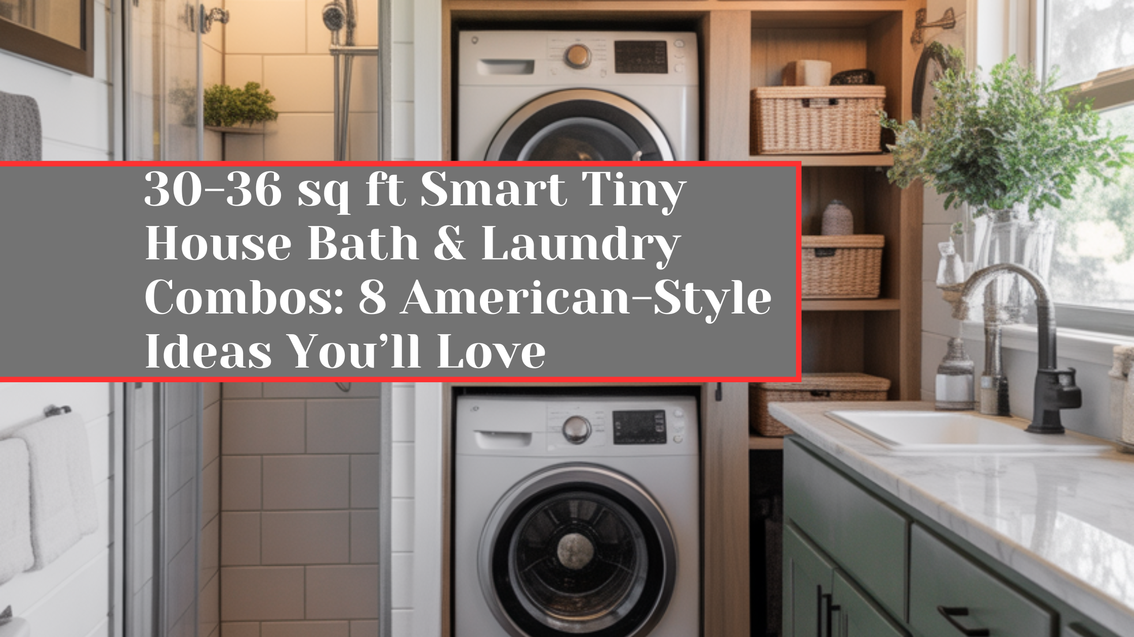 30-36 sq ft Smart Tiny House Bath & Laundry Combos: 8 American-Style Ideas You’ll Love