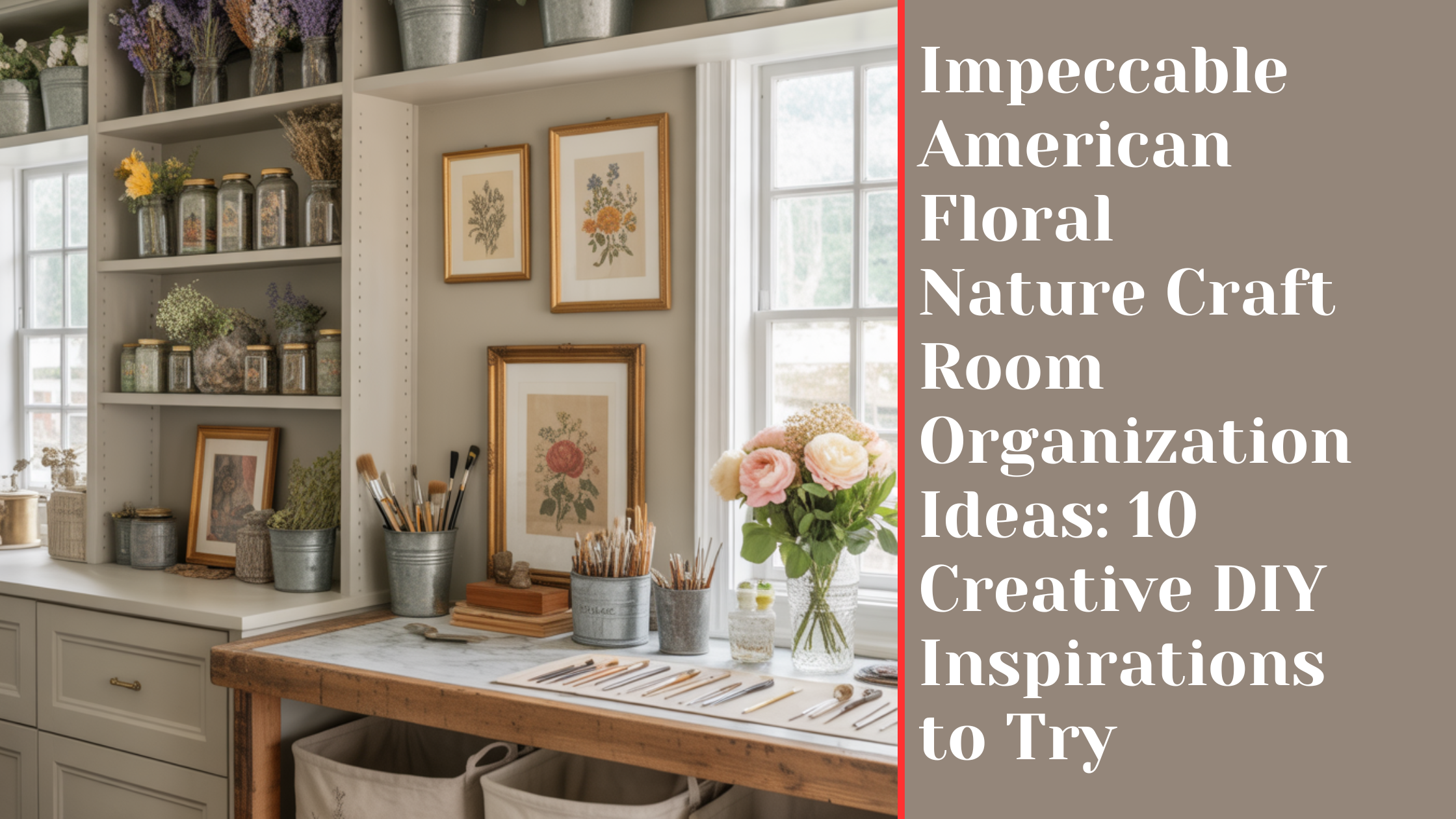 Impeccable American Floral Nature Craft Room Organization Ideas: 10 Creative DIY Inspirations to Try