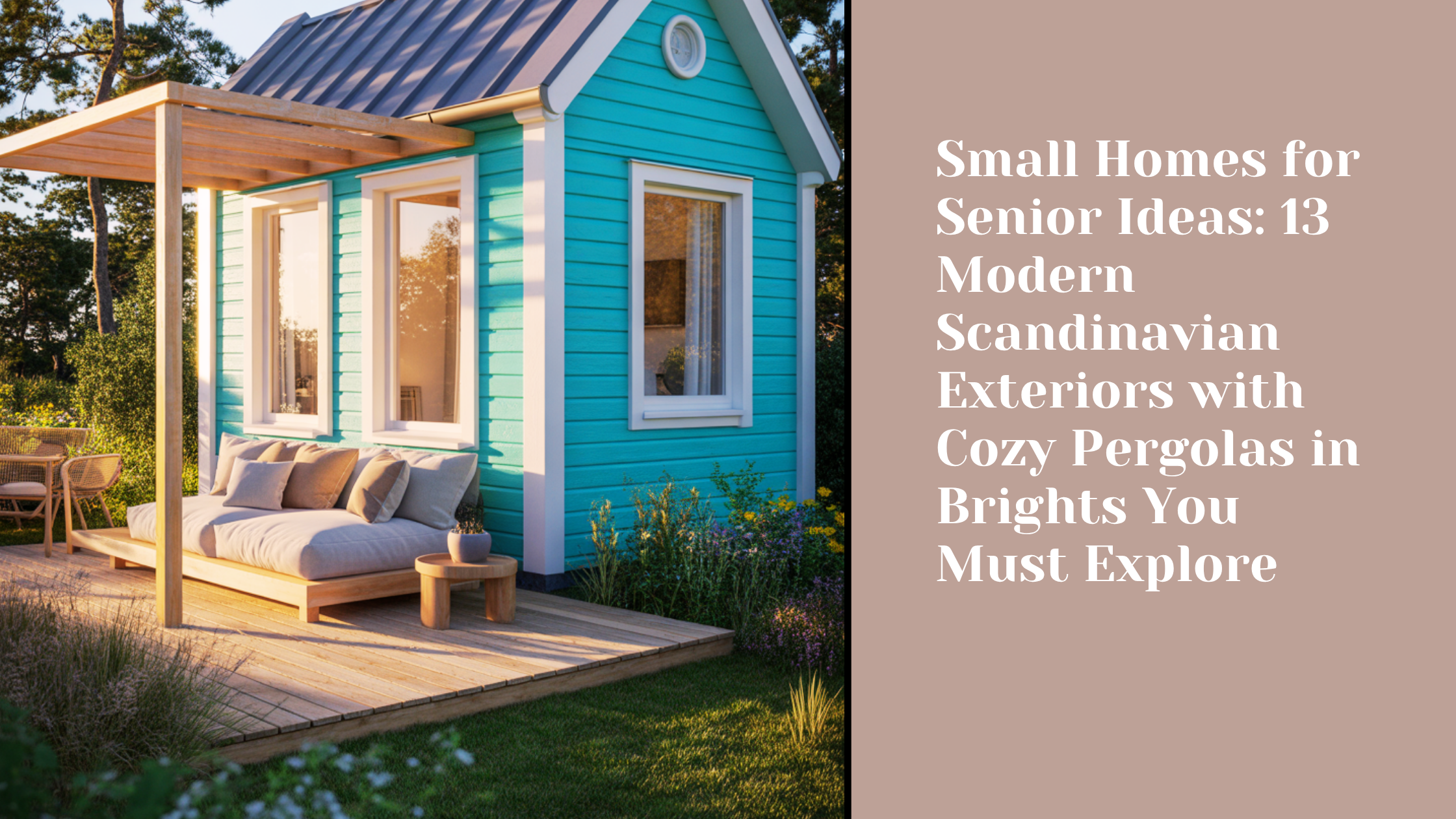 Small Homes for Senior Ideas: 13 Modern Scandinavian Exteriors with Cozy Pergolas in Brights You Must Explore