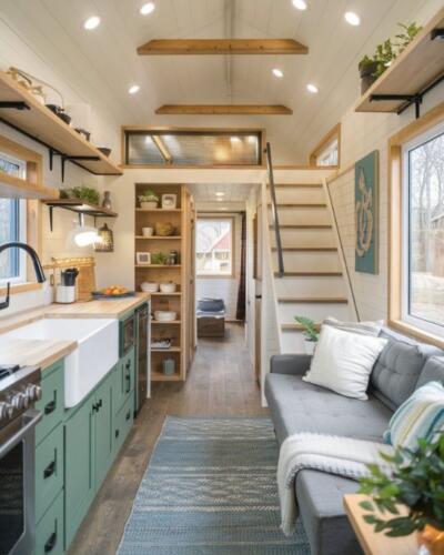 Cozy Rustic Elegance in a Tiny Home