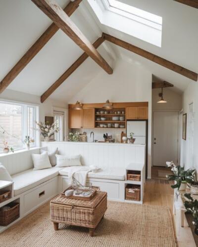 Open-Concept Oasis A Tiny Home's Stylish Living Space