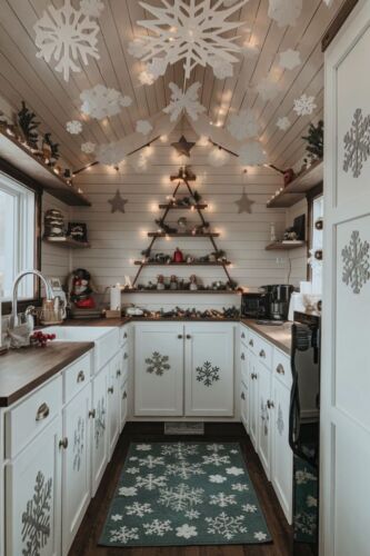 Vertical Winter Wonderland Tiny house kitchen